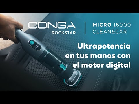 Aspirador de mano Conga Rockstar Micro 15000 Clean&Car Cecotec, ‎8x8'5x43'5  cm