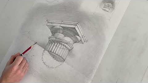 Drawing the Doric Column from imagination!