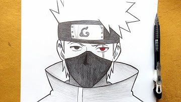 How to draw Kakashi hatake step by step for beginners || Easy drawing for beginners ideas