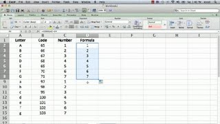 الصيغ في Microsoft Excel: كيفية تغيير الحرف إلى رقم: استخدام Microsoft Excel