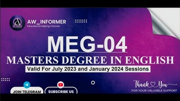 MEG 04 SOLVED ASSIGNMENT IN ENGLISH 23-24 | MEG 04 SOLVED ASSIGNMENT 23-24 | FREE SOLVED ASSIG.😦😮