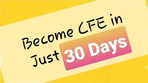 Become CFE in just 30 Days...  WhatsApp @9311320114   #cfe #certifiedfraudexaminer #acfe