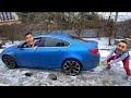 Mr. Joker Got into Sports Car VS Mr. Joe on Opel Kids Video