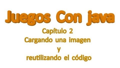 Crear Juegos con Java Capítulo 2 - Cargando una Imagen y Reutilizando el Código