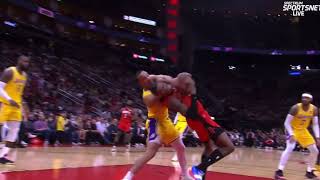 Avery Bradley SLAMS Kevin Porter Jr | Los Angeles Lakers vs Houston Rockets December 28 2021
