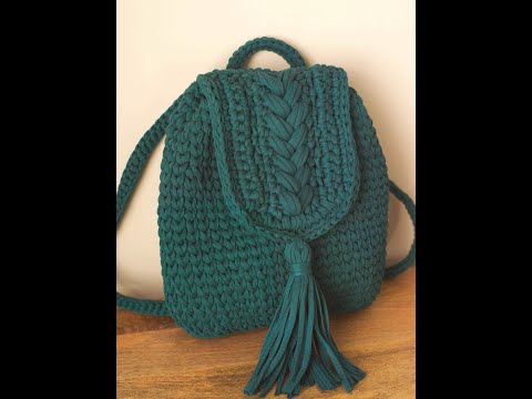 ზურგჩანთა ნაწნავის უზორით. ნაწილი I(a). Backpack with braided pattern. Part I(a).