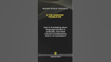 AI The Language Translator 🌐🤖 How is AI breaking down language barriers in podcasts, and what