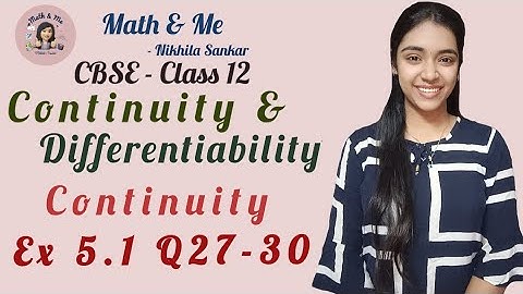 Class12 Ex 5.1 Q27-30 Continuity & Differentiability #mathematics #continuity #differentiation #cbse