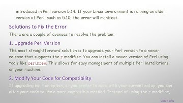 Resolving the Bareword found where operator expected Error in Perl Scripts