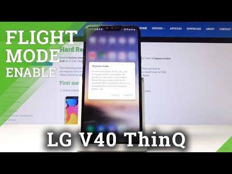 Kako ući u način rada u zrakoplovu u LG V40 ThinQ – Flight Mode