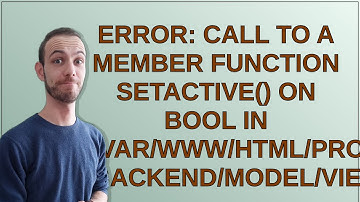 Magento: Error: Call to a member function setActive() on bool in /var/www/html/project.local/vend...
