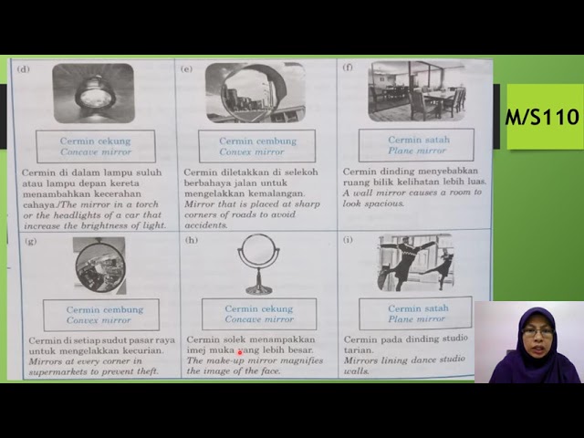 Sains Tingkatan 1 Bab 8 Cahaya Optik Perbincangan Buku Sps M S 108 112 Youtube