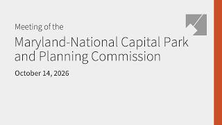 M-NCPPC Full Commission Live Stream: 10/21/26
