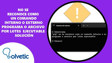 No Se Reconoce Como un Comando Interno o Externo Programa o Archivo por Lotes Ejecutable ✅ SOLUCION