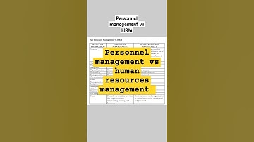 personnel management vs Human resources management #HRM #explanation