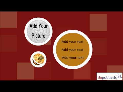 Digital Signage Content Template for Restaurant Café Bars Quickserve Fast food