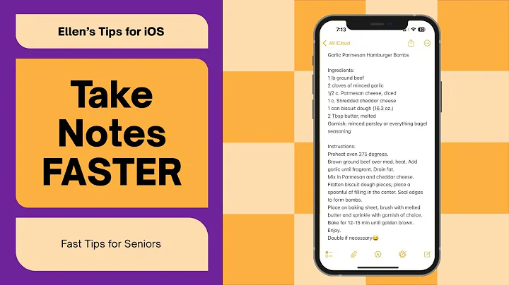 Take Notes Faster on Your iPhone or iPad – Simple Tips for Seniors
