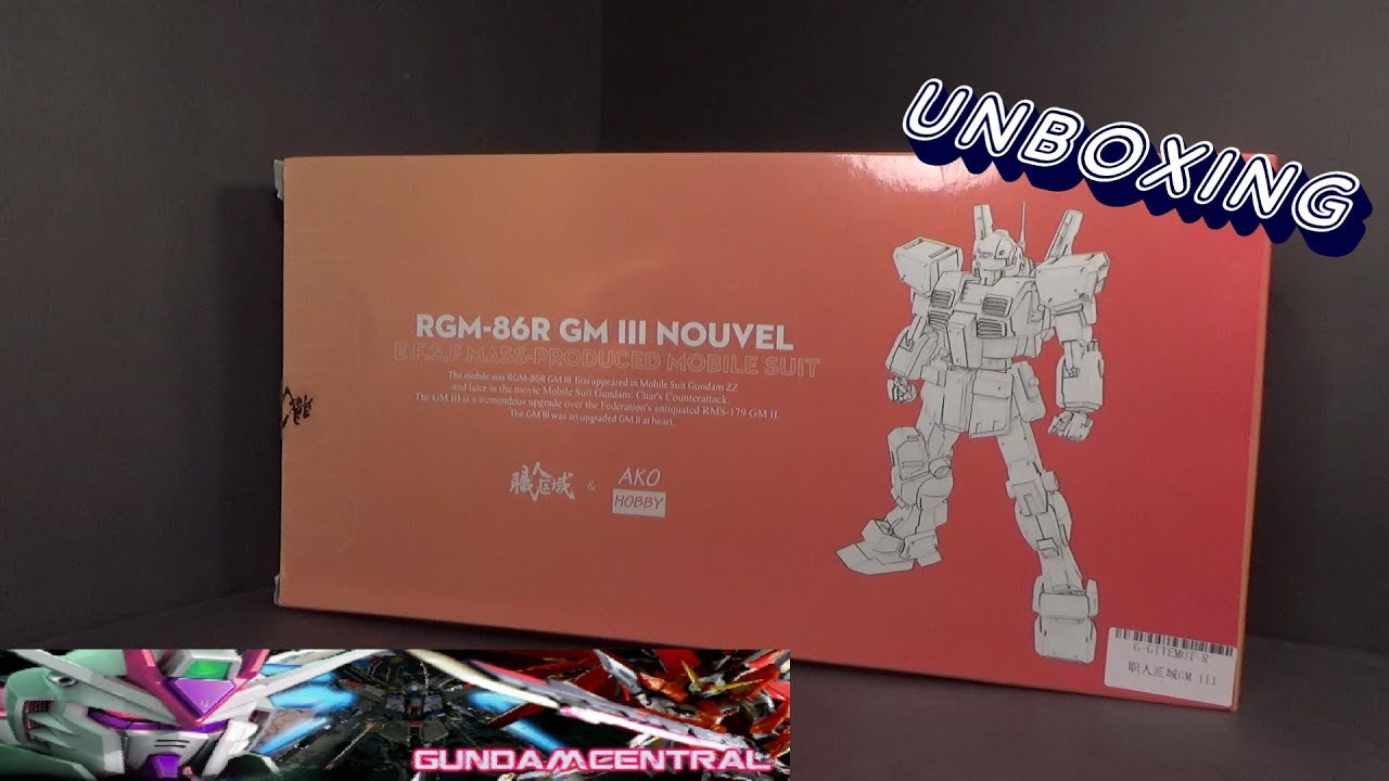 Unboxing: 1/100 MG GM III Nouvel Conversion (AKO Hobby) - YouTube