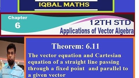 TN 12TH STD MATHS THEOREM 6.11  CHAPTER-6 APPLICATIONS OF VECTOR ALGEBRA