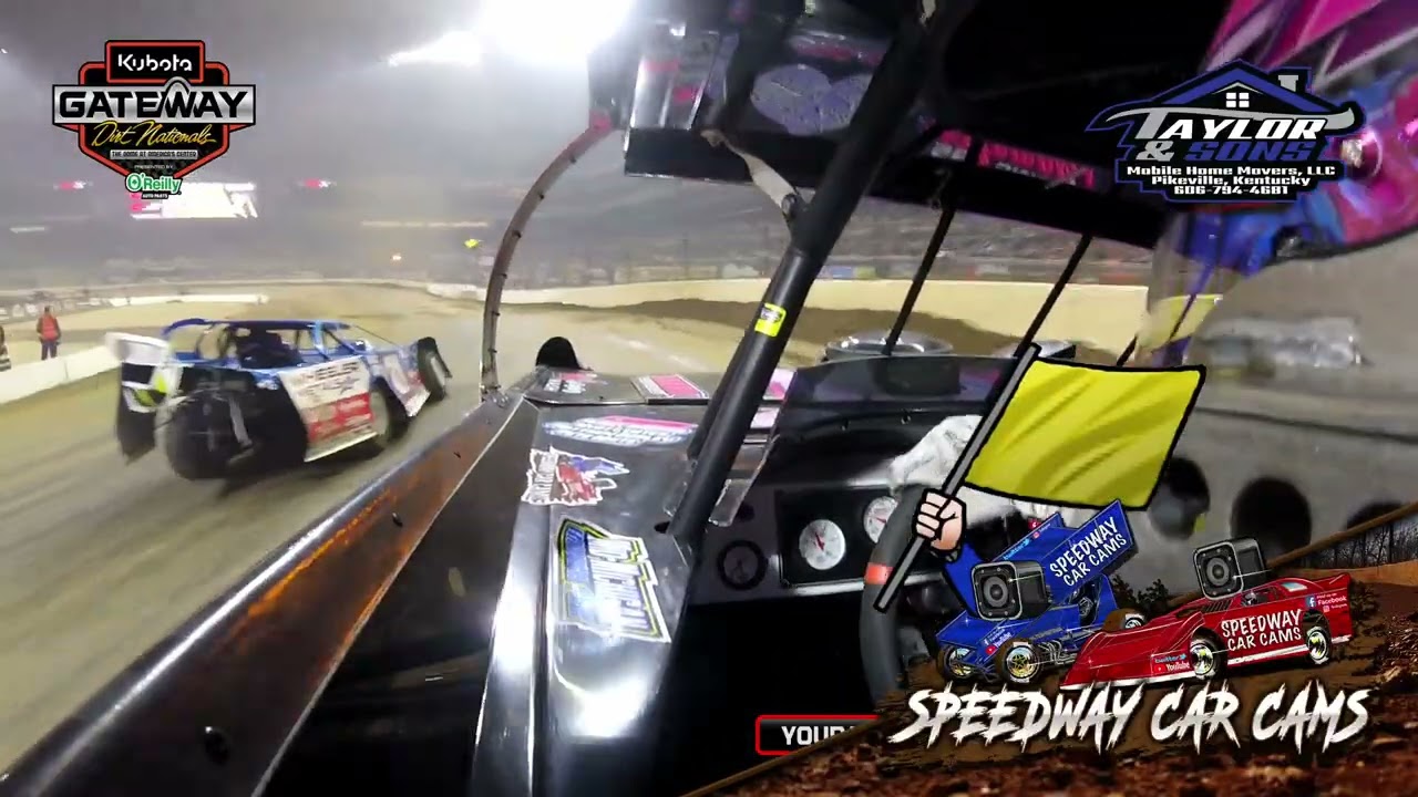 #28 Tyler Carpenter - Super Late Model - Gateway Dirt Nationals 2025 - In-Car Camera