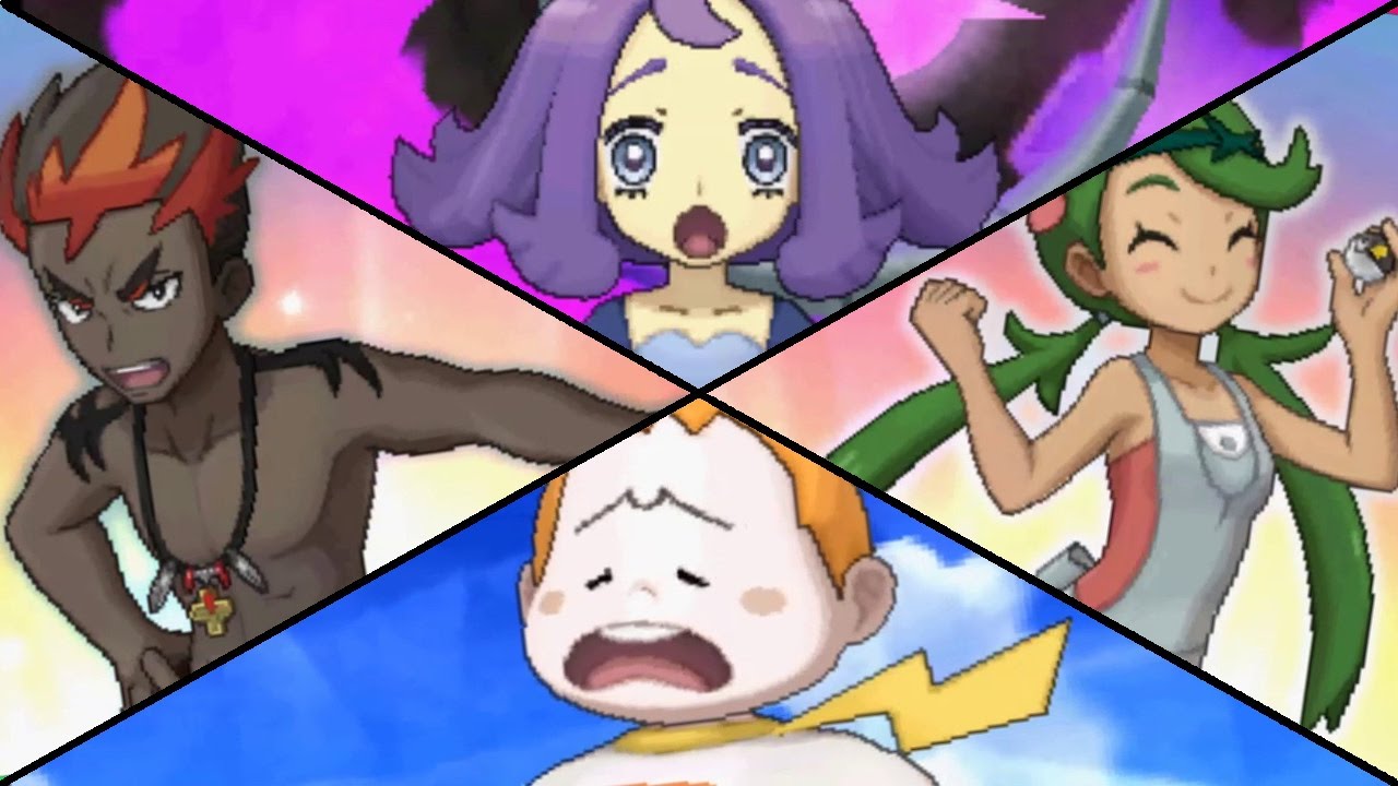 pokemon sun moon all trial captains optional battles youtube