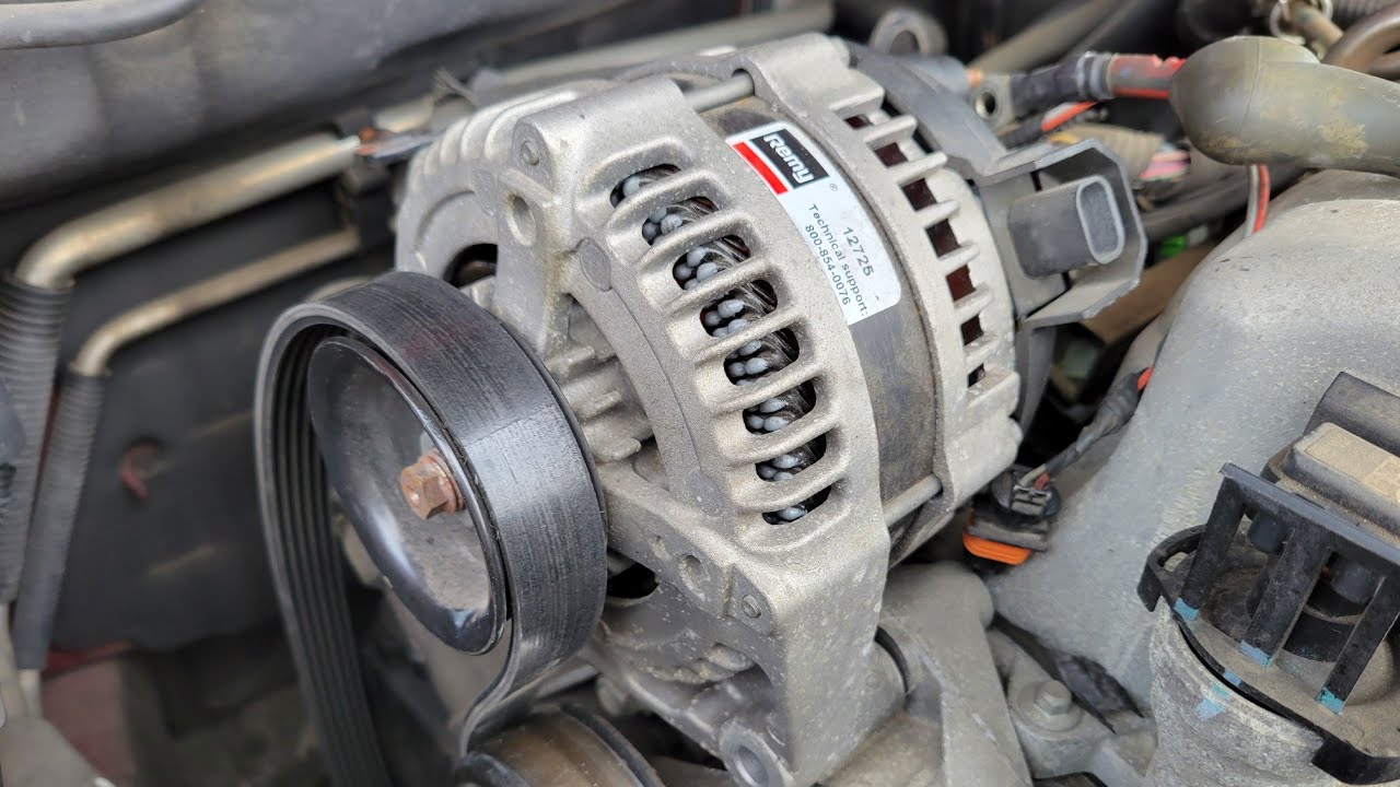 Buick Lucerne alternator removal - YouTube