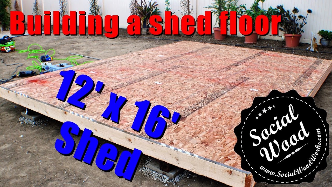 How to Build a Shed - How to frame a shed Floor - YouTube