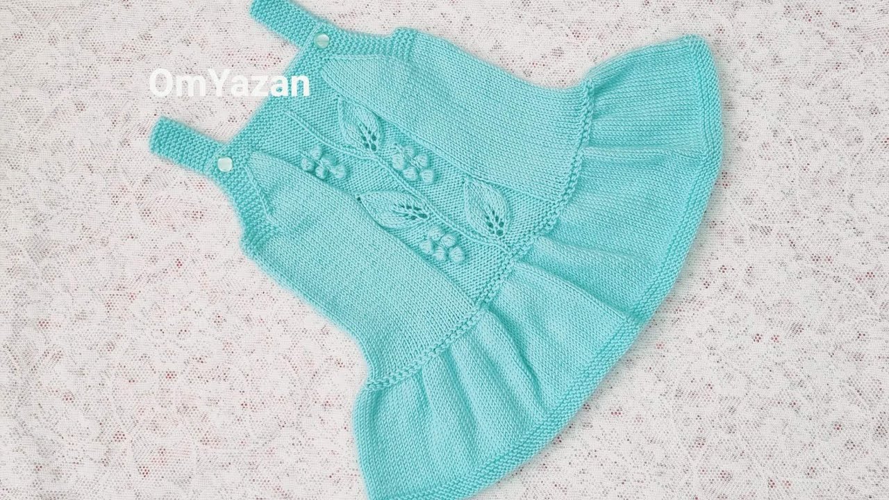 @ قناة OmYazan Triku  Crochet #تريكو :(الجزء الثاني) فستان سلوبيت بناتي بغرزة جميلة( شرح بالعربي)