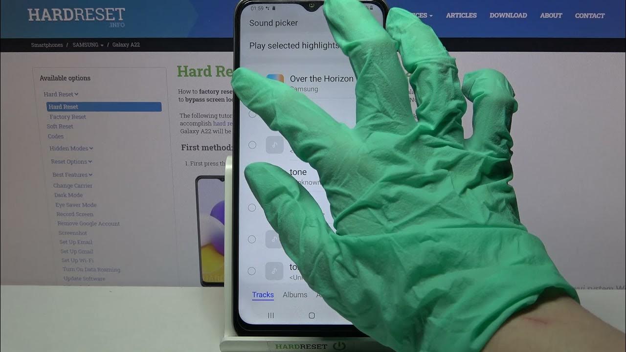 How to Set Up Alarm Clock on SAMSUNG Galaxy A22 Open Alarm Clock