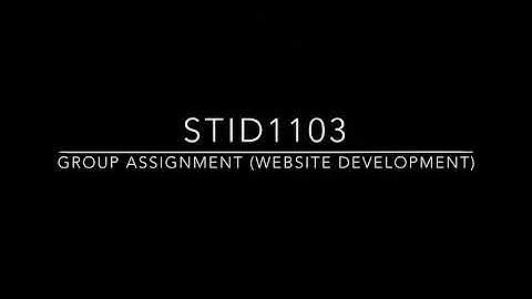 STID 1103 WEB DEVELOPMENT