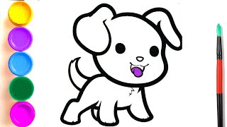 ensinar uma criança a desenhar um cachorro em etapas | Сурет салып уйрену | Draw Dolls