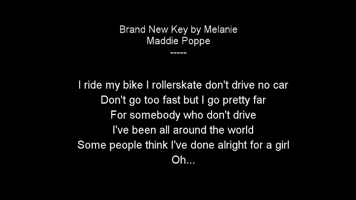 Maddie Poppe - Brand New Key Lyrics