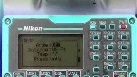 Total Station 12   Nikon NPL 352  Setting and Leveling   Initial Settings   YouTube