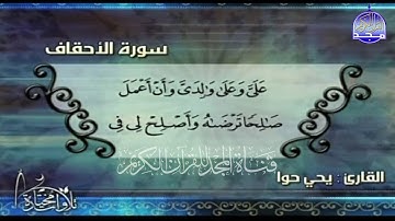 جديد المجد || ما تيسر من سورة " الاحقاف " || القارئ : يحيي حوا  || من مختارات المجد HD