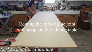 routing edge of dining table