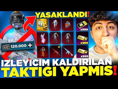 İZLEYİCİM OYUNDAN KALDIRILAN TAKTİĞİ YAPMIŞ! 120.000 UC'LİK KUTU AÇLIMI! (YASAKLANDI😲) - PUBG Mobile