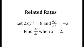 Solve a Related Rates Problem Using the Product Rule