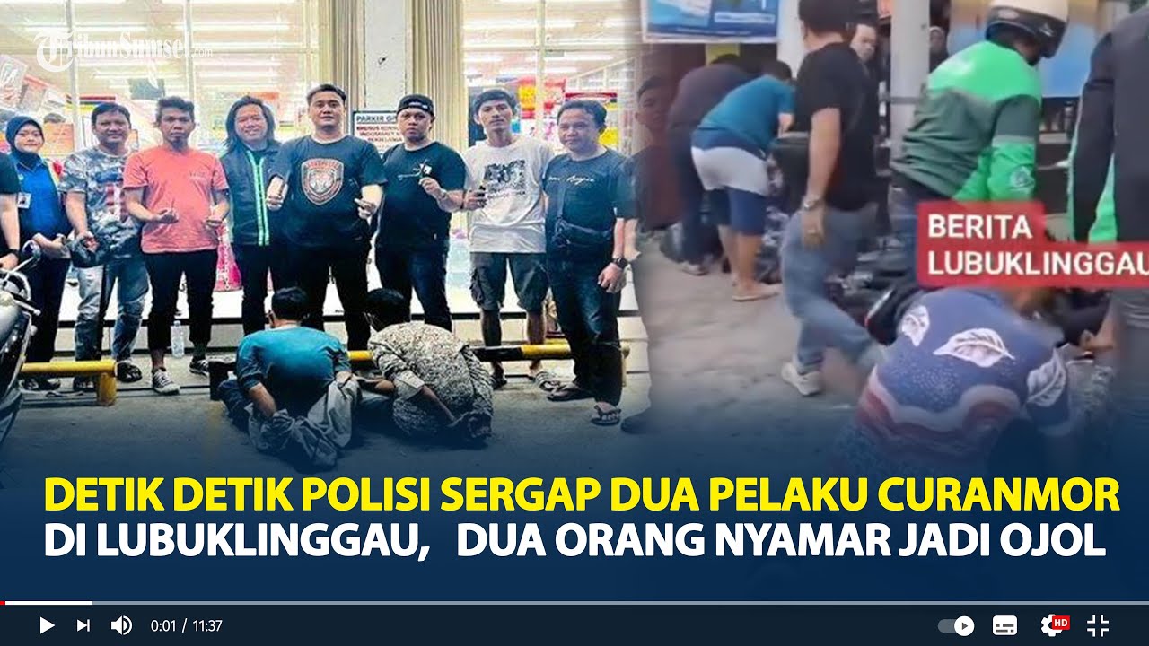 Detik Detik Polisi Sergap Dua Pelaku Curanmor di Lubuklinggau,   Dua Orang Nyamar Jadi Ojol