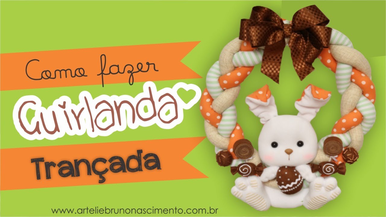 Como fazer Guirlanda trançada - Páscoa! #fácil