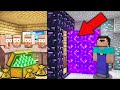 WHY DID THE VILLAGERS HIDE FROM ME IN A FAKE PORTAL IN MINECRAFT ? 100% TROLLING TRAP !