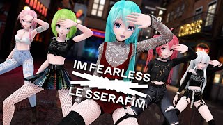 【MMD】LE SSERAFIM - FEARLESS【Vocaloids Dance Cover】