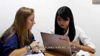 Melanie speaks Khmer fluently