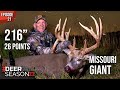 216 world class missouri whitetail  terry drurys largest buck ever 26 points  deer season 23