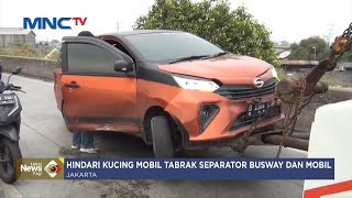 Ngaku Hindari Kucing, Mobil Tabrak Pembatas Jalan Tol di Pesing, Jakbar - LIP 25/04
