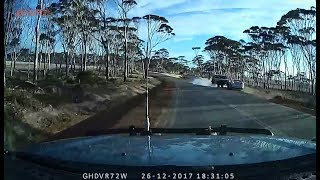 Car overtakes on solid lines and has head on - Western Australia
