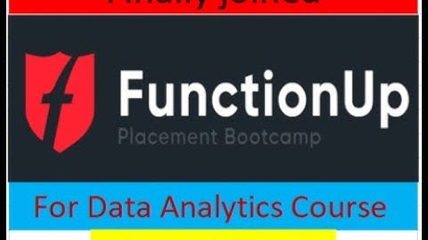Want to take Admission in Functionup for Data Analytics. Must watch the video