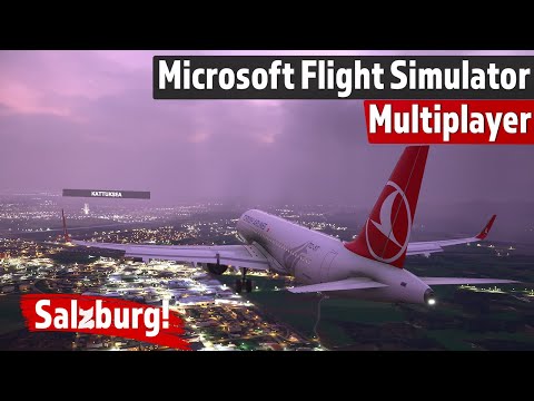 Microsoft Flight Simulator Multiplayer - Salzburg Kötü Havada Olaylı İniş...