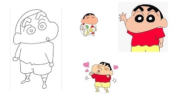 How to draw ShinChan step by step || Color Drawing Shin-Chan Nohara yo yo
