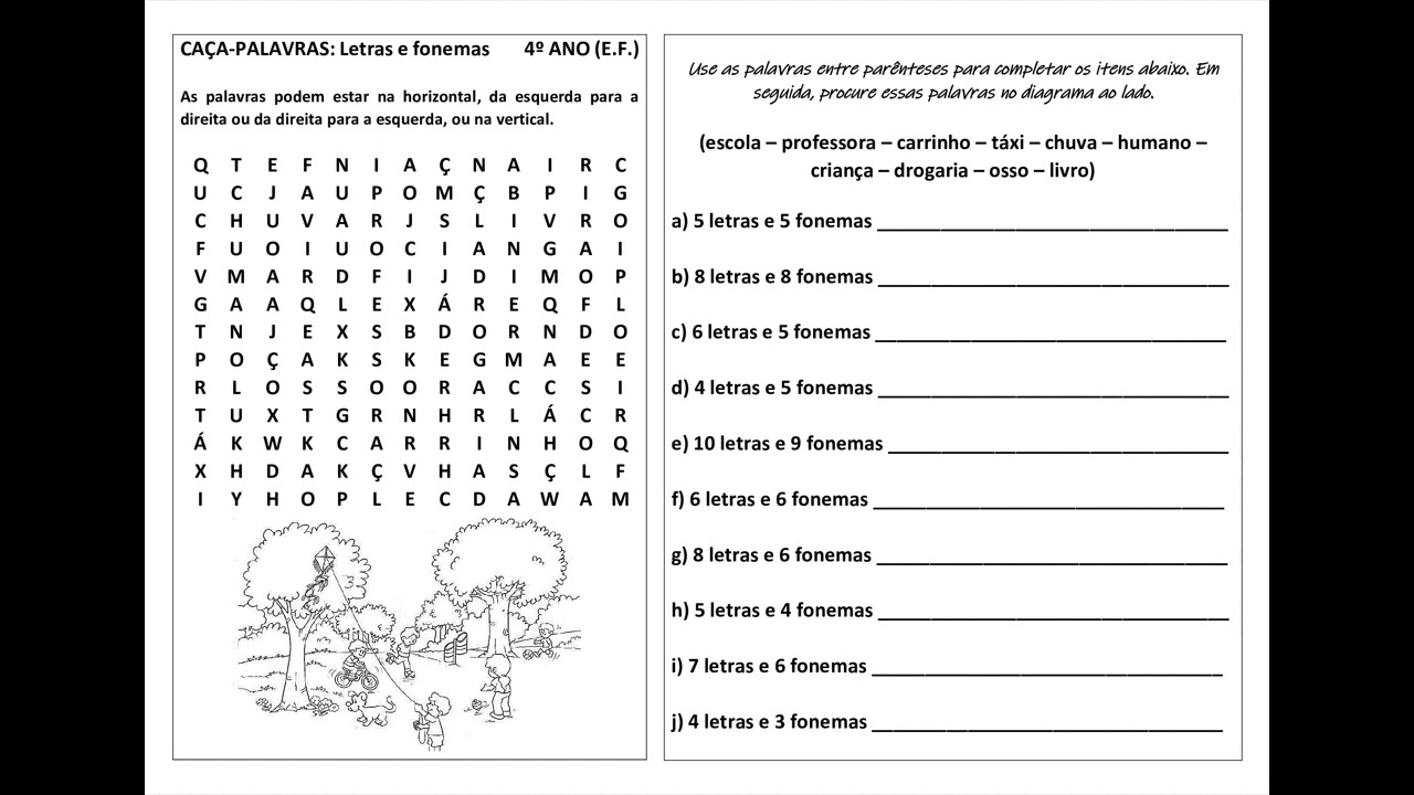 Caça Palavras  Palavras cruzadas para imprimir, Caça-palavras, Palavras  com ch