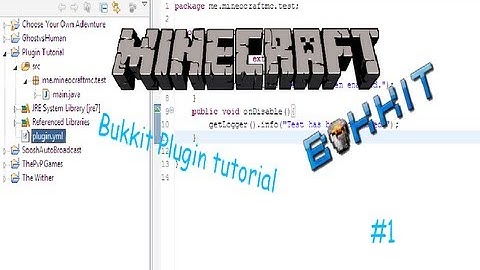 MineCraft Bukkit Plugin Tutorial: Episode 1 - Basic Set up, Commands
